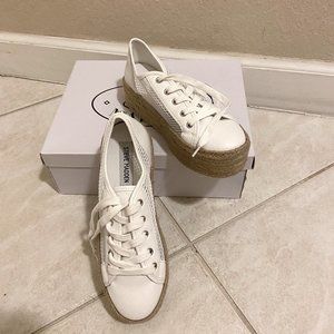 Steve Madden Mars Lace-Up Espadrille Platform Sneakers 6.5 (New With Box)